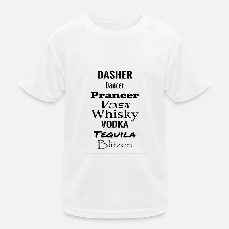 Dasher Dancer Blitzen - Kinder Funktions-T-Shirt - Weiß