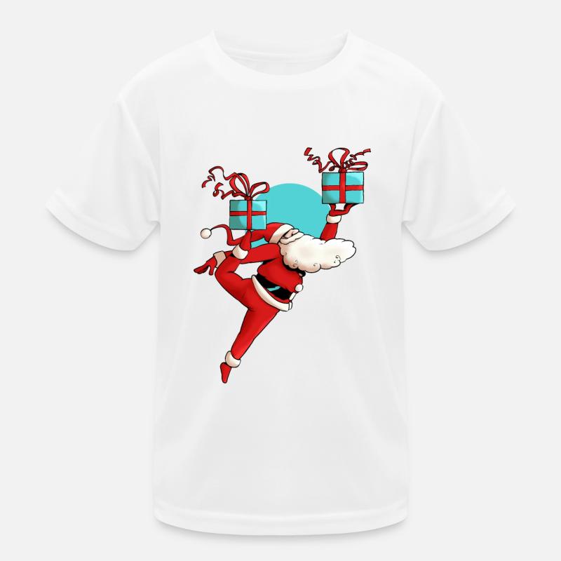 Tanzender Weihnachtsmann Kinder Funktions-T-Shirt