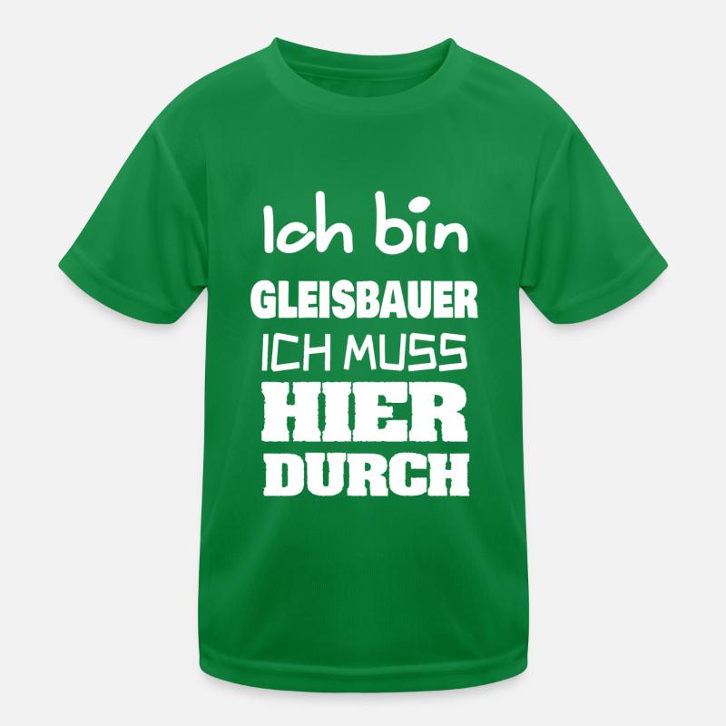 Gleisbauer als Beruf Kinder Funktions-T-Shirt