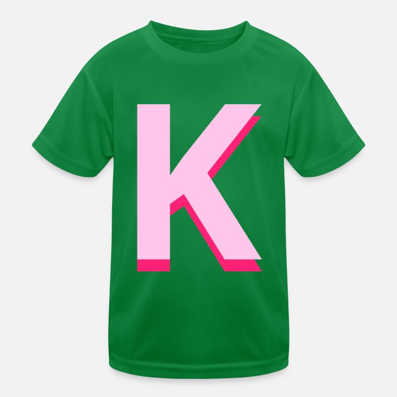Lettre k rose pop et moderne T-shirt sport Enfant