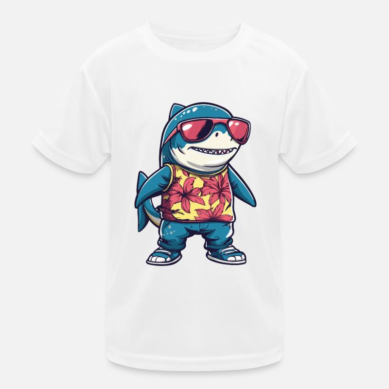 Hai Comic Lustig Sommer Kinder Funktions-T-Shirt