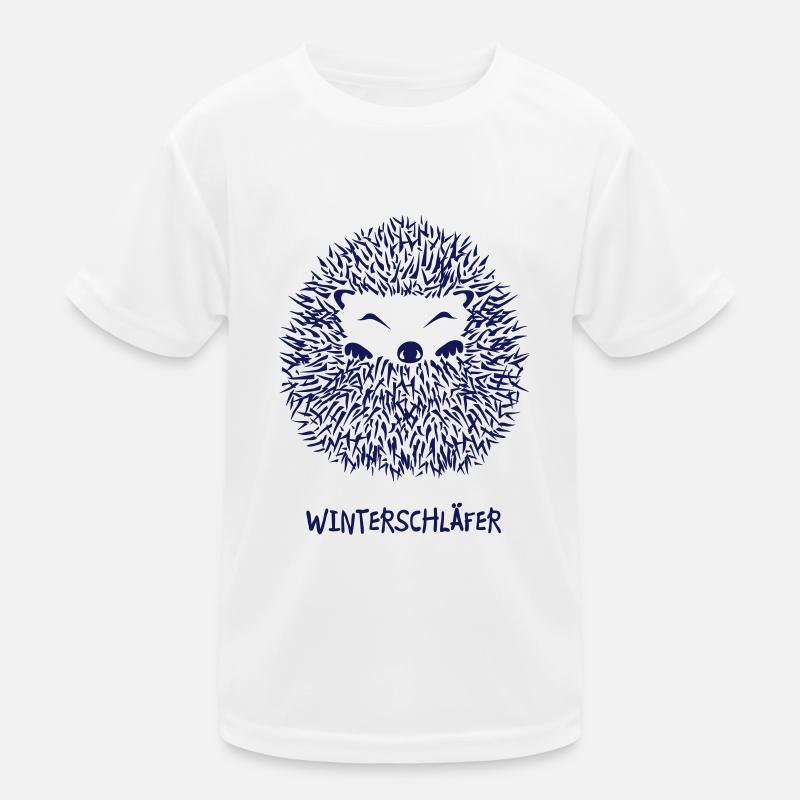 igel winterschlaf winterschläfer müde pennen - Kinder Funktions-T-Shirt - Weiß