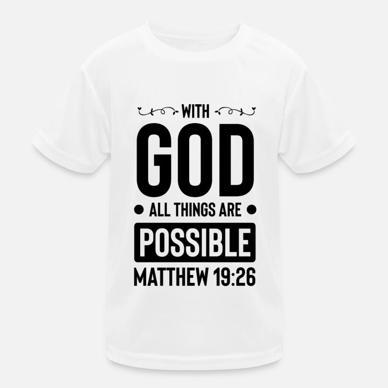gott alles möglich bibel Kinder Funktions-T-Shirt