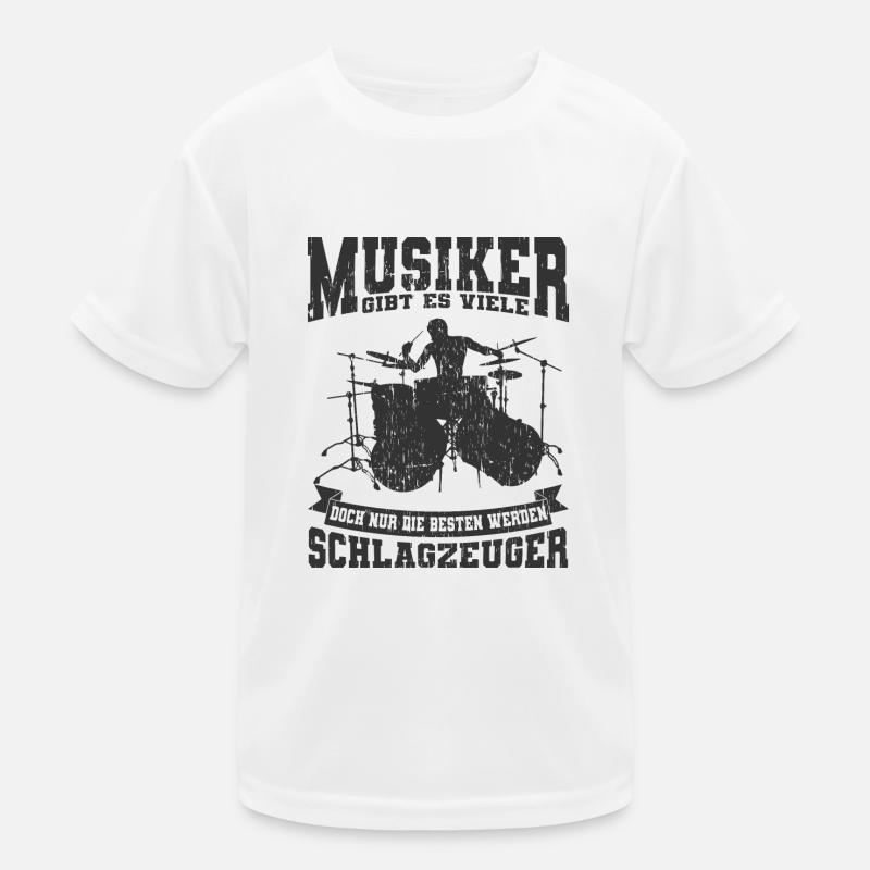 Schlagzeuger Kinder Funktions-T-Shirt