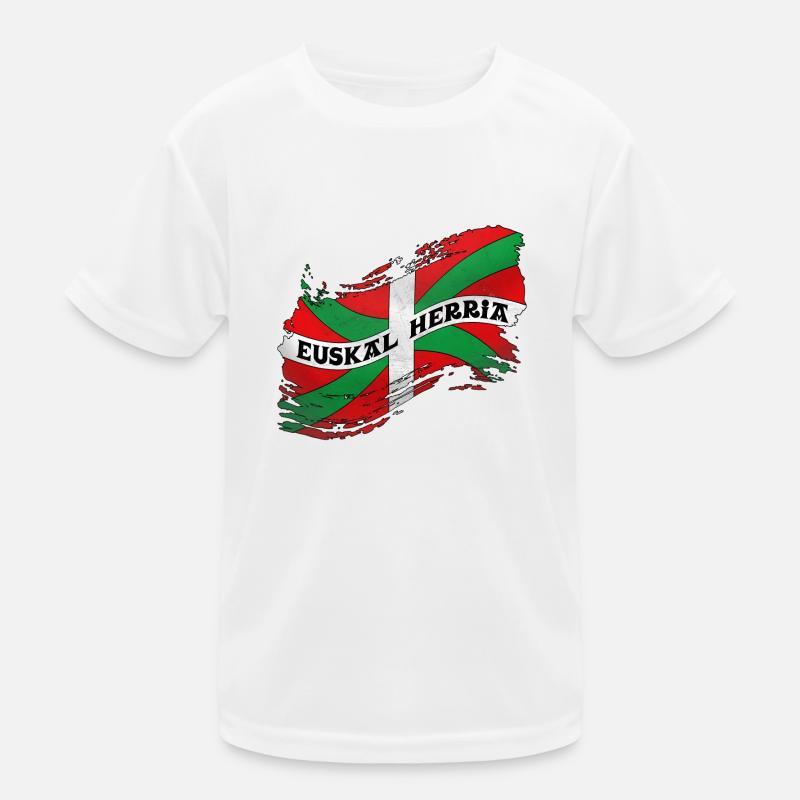 Drapeau Basque - T-shirt sport Enfant - blanc