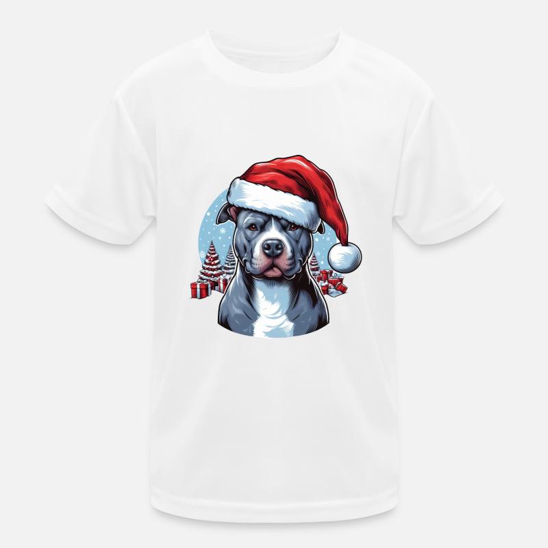 Pitbull Weihnachtsgeschenke Kinder Funktions-T-Shirt