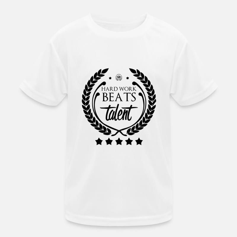 HARD WORK BEATS TALENT Kids Functional T-Shirt