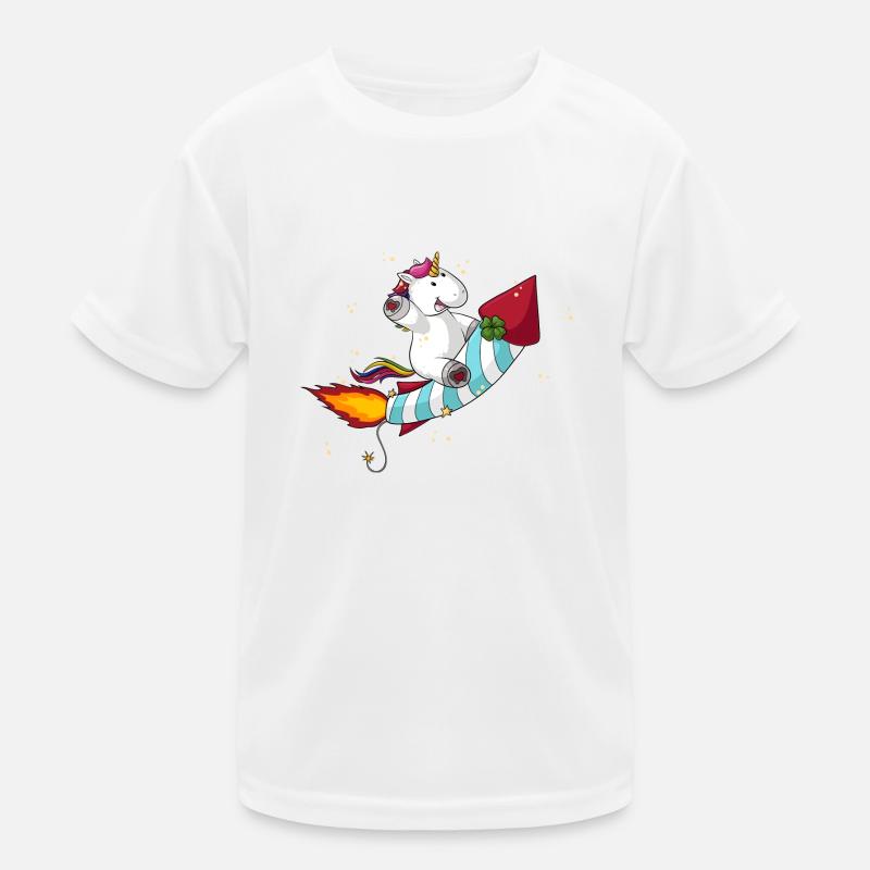 Comic Rocket Unicorn T-shirt sport Enfant
