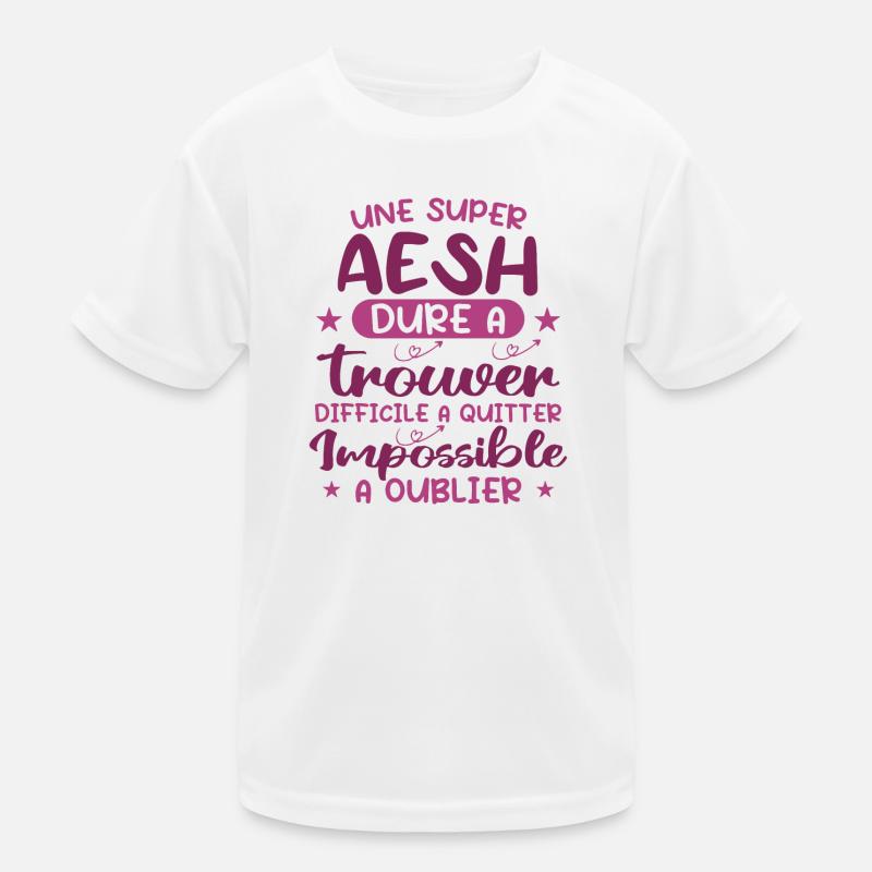 Super AESH Dure A Trouver Difficile A Quitter - T-shirt sport Enfant - blanc