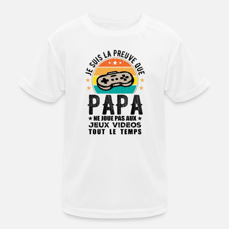 Proof that Dad doesn't play video games Kids Functional T-Shirt