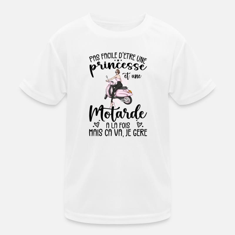 Princess And Biker At The Same Time Motorcycle Gift Idea Kids Functional T-Shirt
