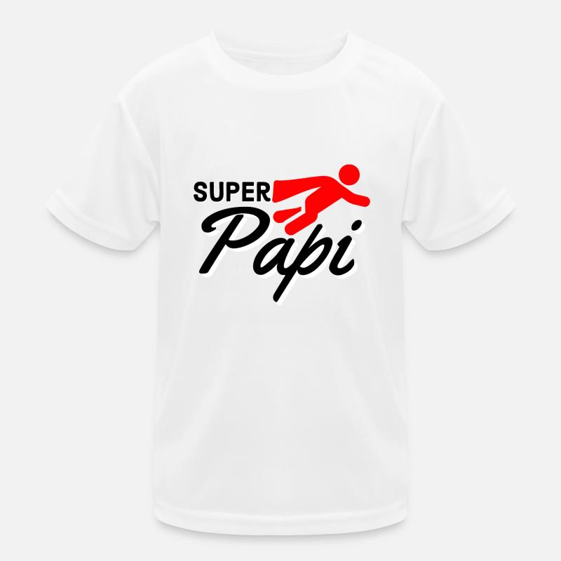 Super Papi Text mit Figur flieger rot Geschenkidee Kinder Funktions-T-Shirt
