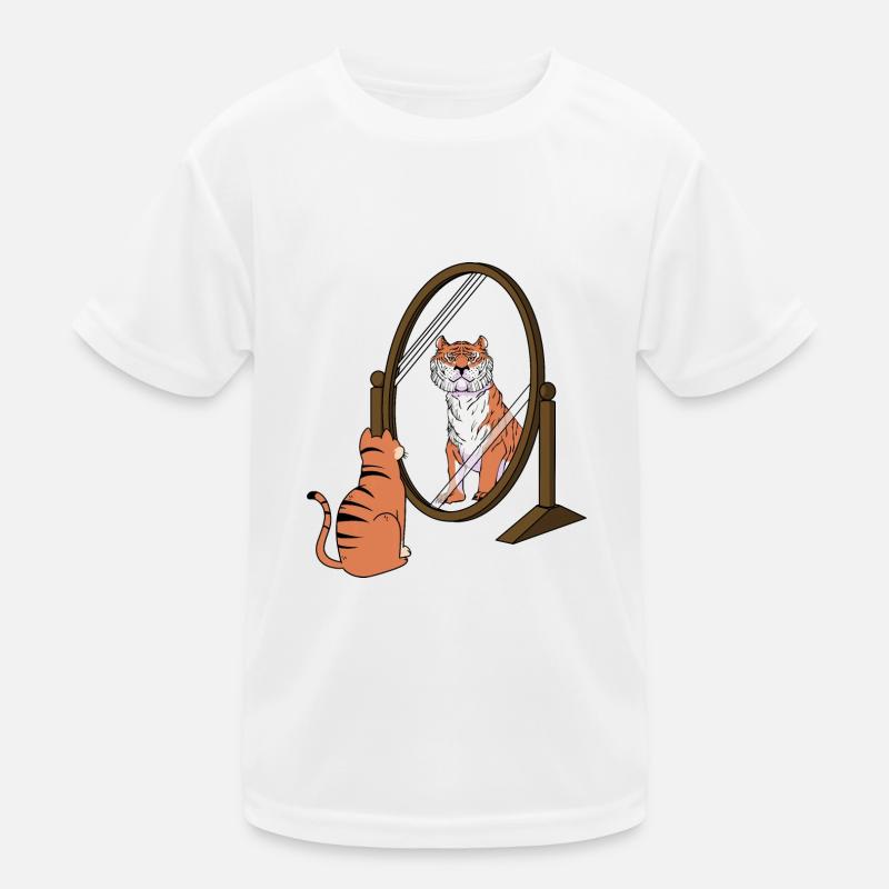 Cat Tiger Mirror Kids Functional T-Shirt