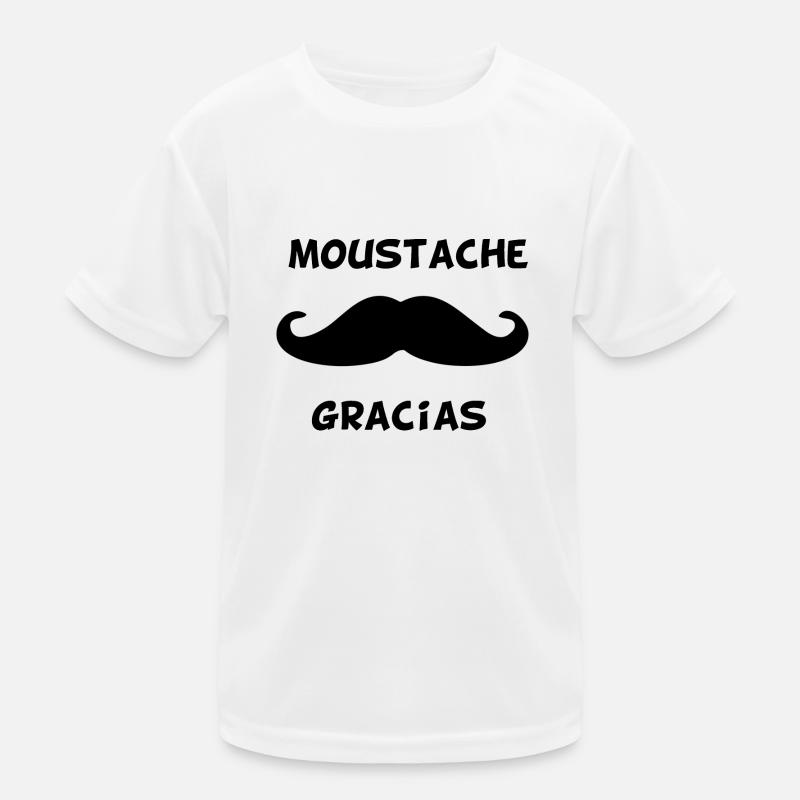 Moustache Gracias Fun humor gift Kids Functional T-Shirt