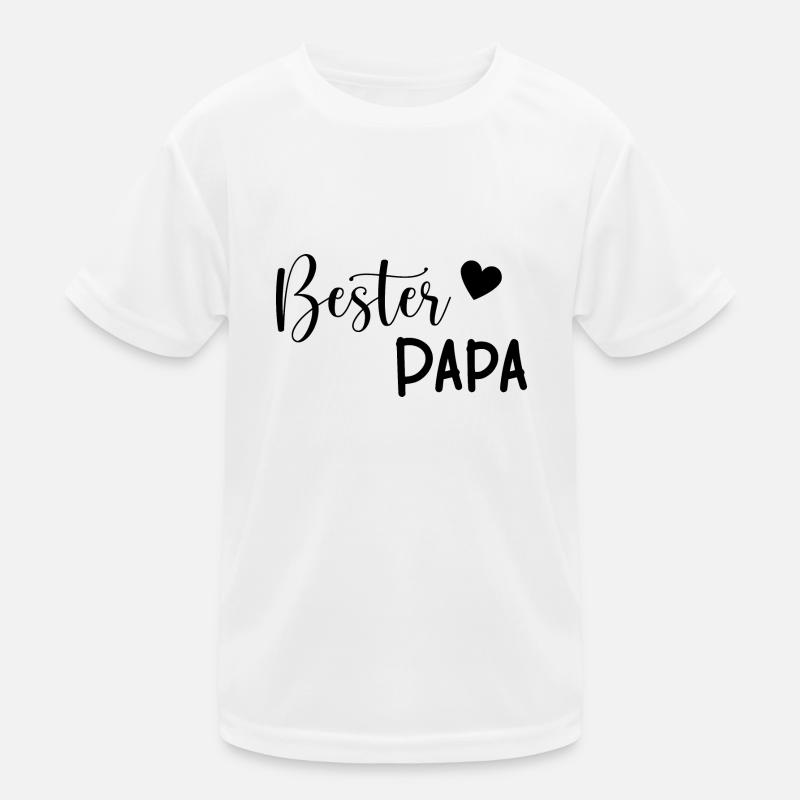 Bester Papa Geschenkidee - Kinder Funktions-T-Shirt - Weiß