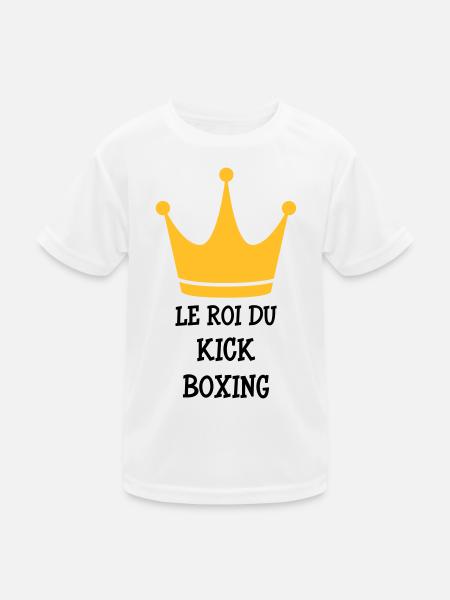 Kickboxing / Kick-Boxeur / Kick Boxing / - T-shirt sport Enfant - blanc - Devant