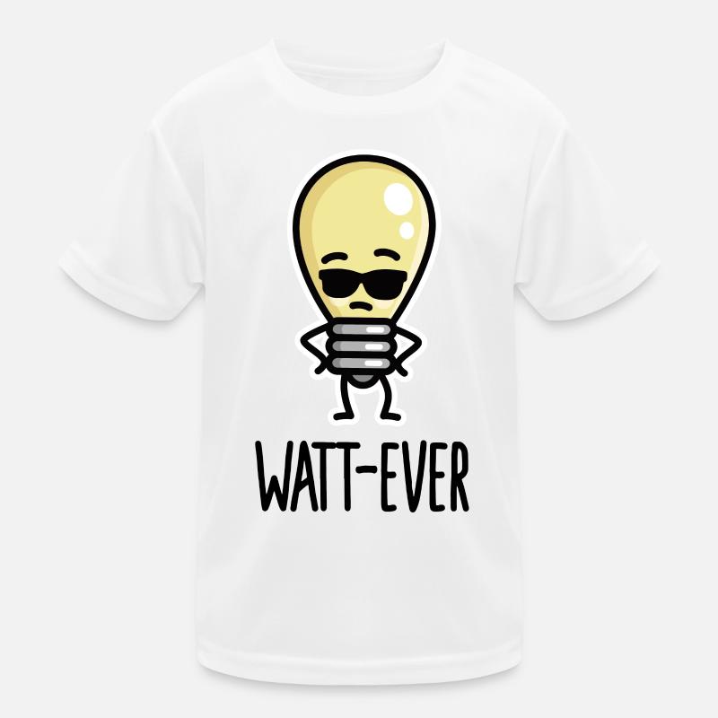 Watt-ever, whatever funny saying light bulb puns Kids Functional T-Shirt