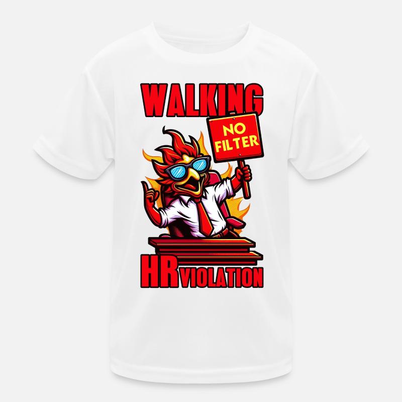WALKING HR VIOLATION, FUNNY Kids Functional T-Shirt