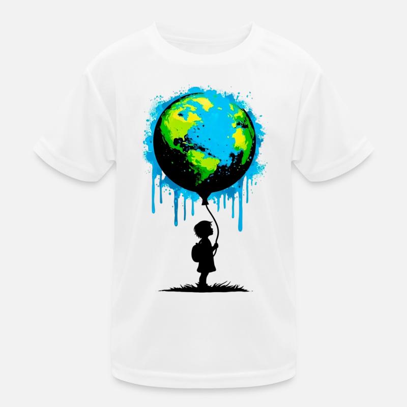 Planet Erde Kinder Funktions-T-Shirt