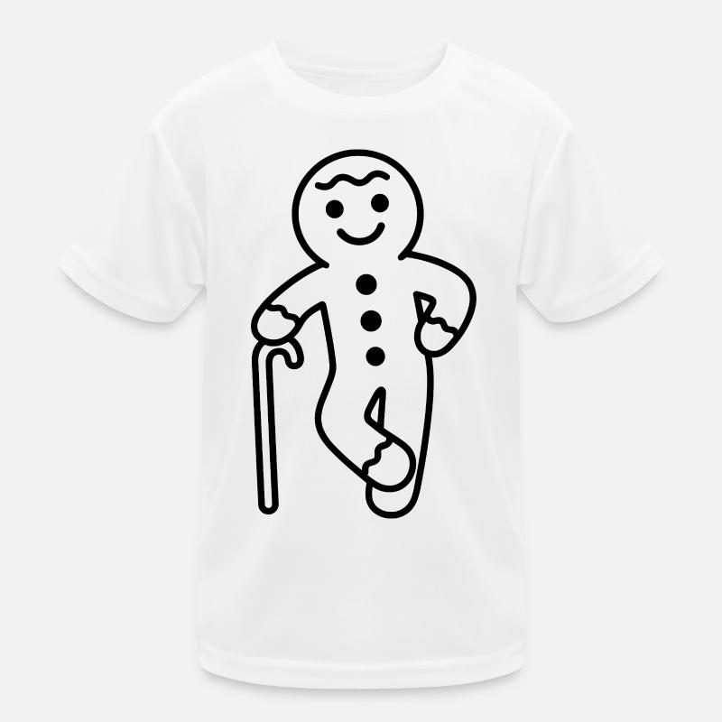Cool Gingerbread Man Illustration Kids Functional T-Shirt