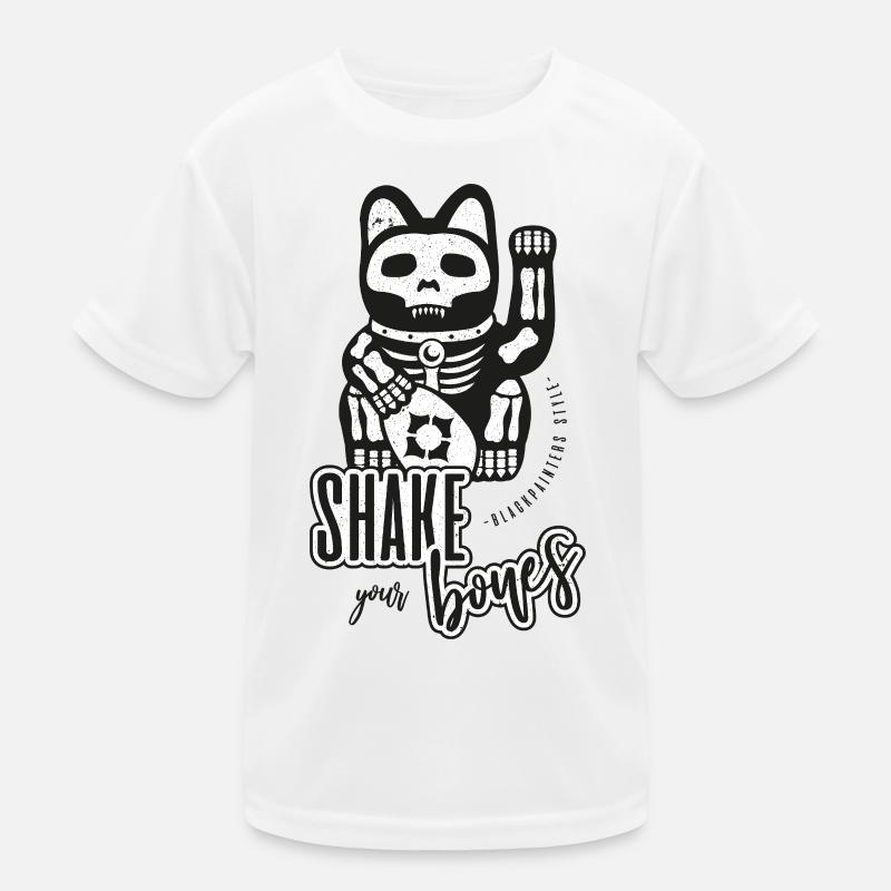 Skelett Winkekatze - Shake your Bones Kinder Funktions-T-Shirt