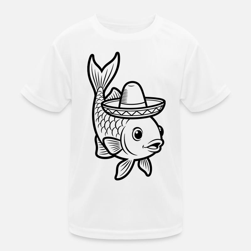 fish sombrero Kids Functional T-Shirt