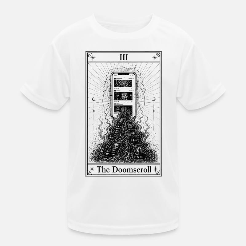 Endlos scrollen | Tarotkarte | Doomscrolling Kinder Funktions-T-Shirt