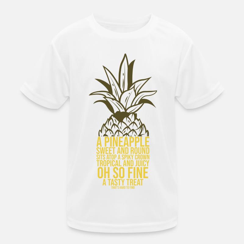 Ananas Gedicht Frucht Obst Spruch Geschenk Idee Kinder Funktions-T-Shirt