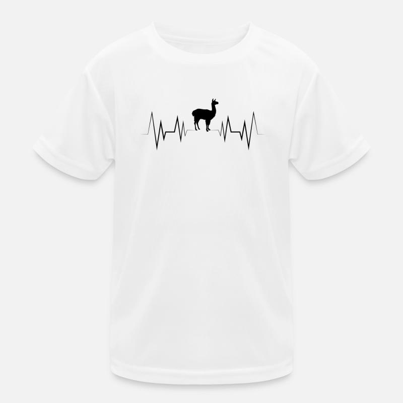 Heartbeat Alpaca Silhouette Kids Functional T-Shirt