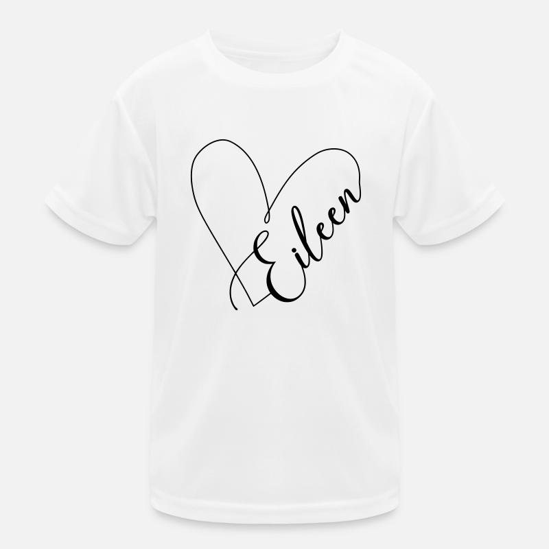 Eileen Name Heart Line Kids Functional T-Shirt