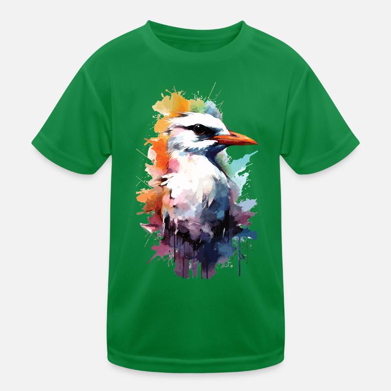 Graffiti Watercolor Möwe Seagull Kinder Funktions-T-Shirt