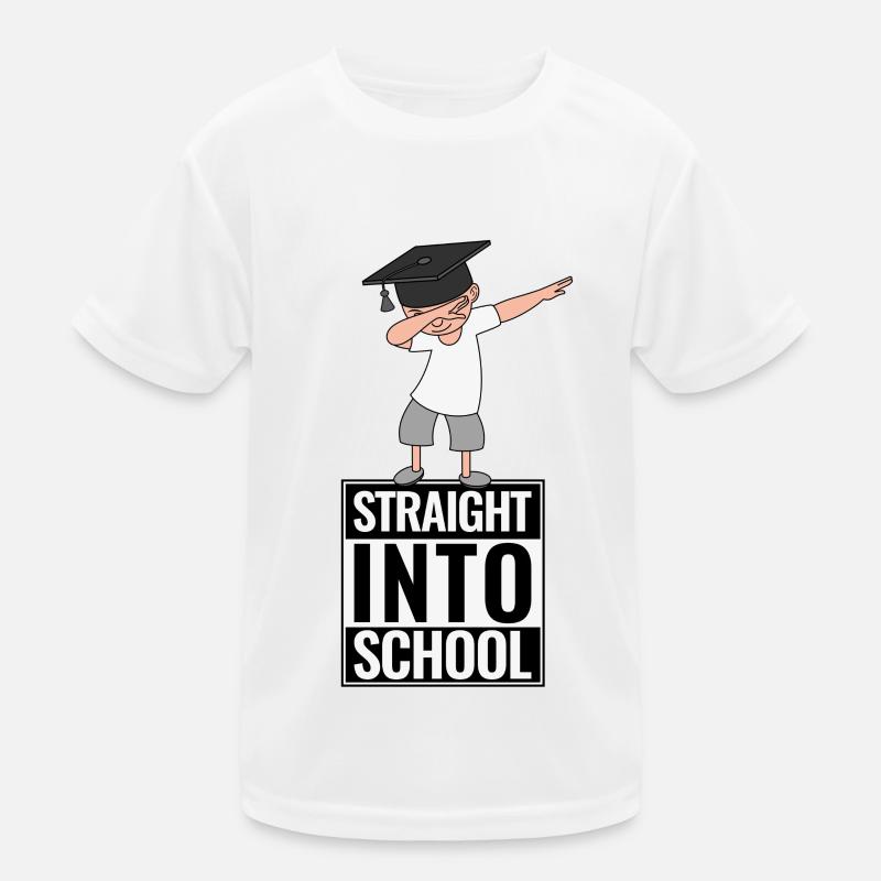 Schulanfang Straight Into School DAB Dabbing Boy Kinder Funktions-T-Shirt