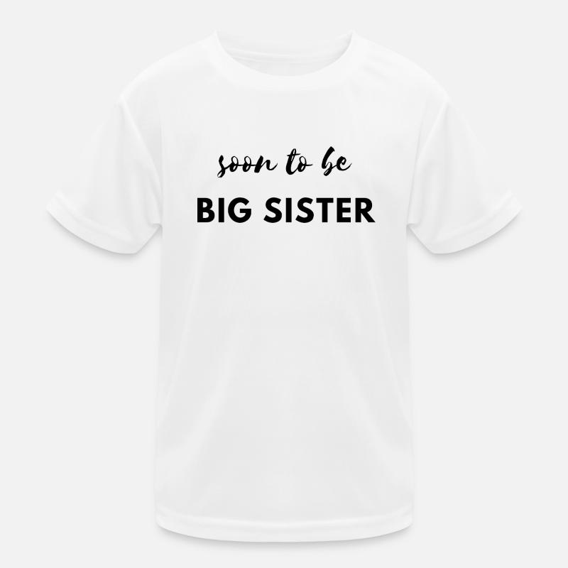 Bald große Schwester - Kinder Funktions-T-Shirt - Weiß