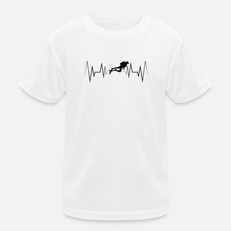 Silhouette de plongeur Heartbeat T-shirt sport Enfant