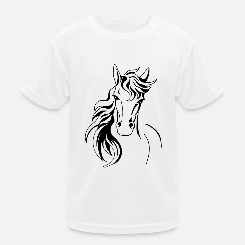 pferdekopf Kinder Funktions-T-Shirt
