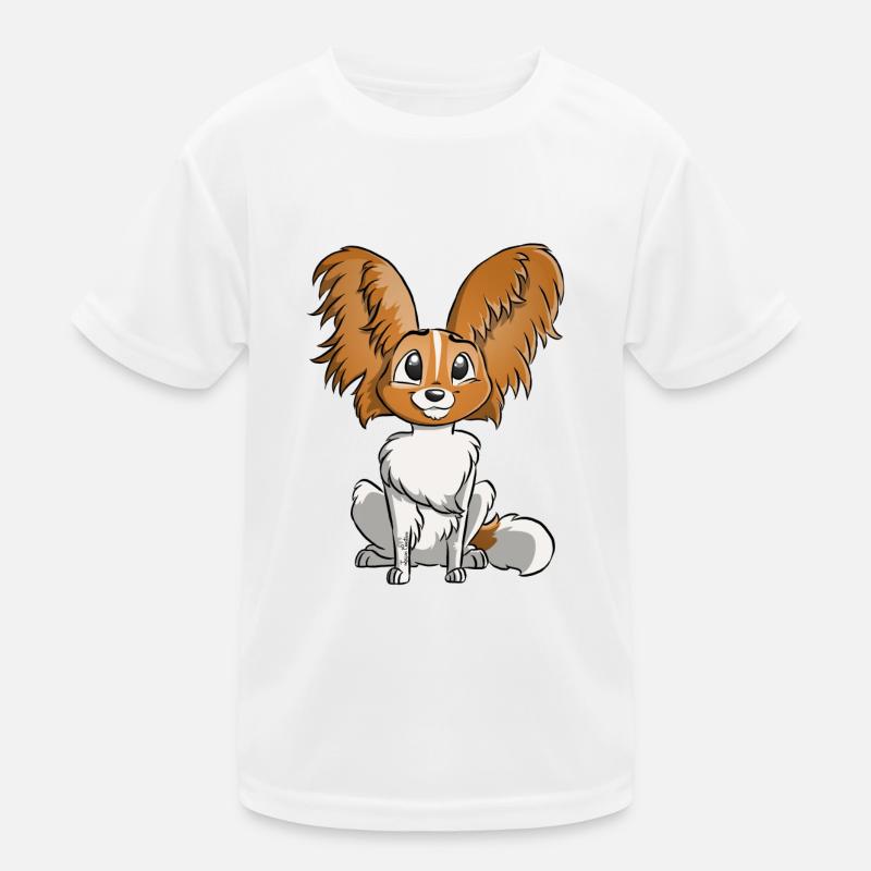 Spaniel Papillon Kinder Funktions-T-Shirt