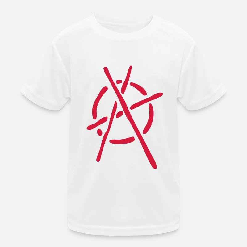 anarchy logo stencil Kinder Funktions-T-Shirt