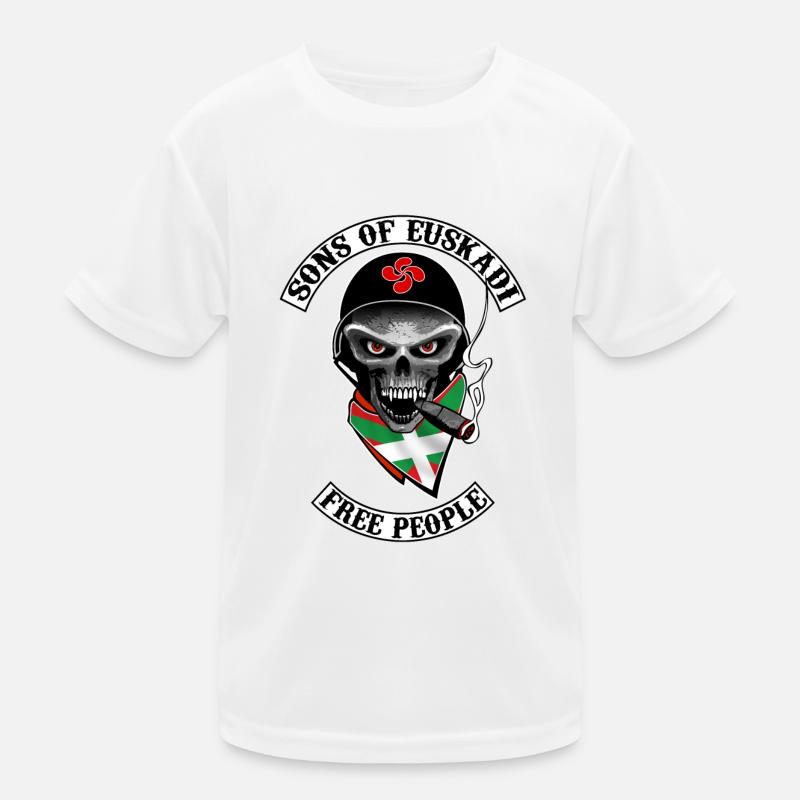 Baskische Biker-Design Kinder Funktions-T-Shirt