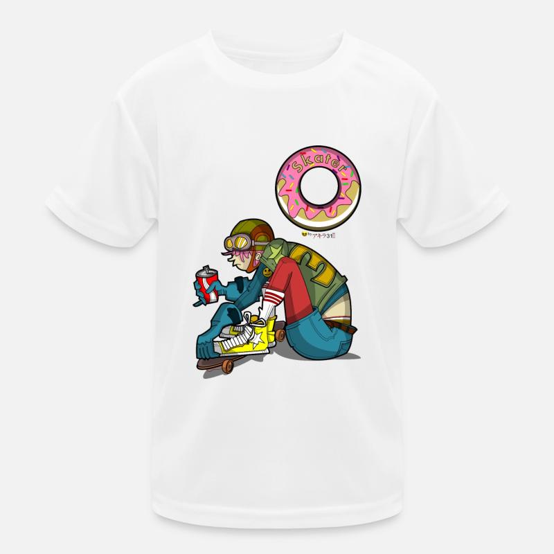 Skateboardfahrer Kinder Funktions-T-Shirt
