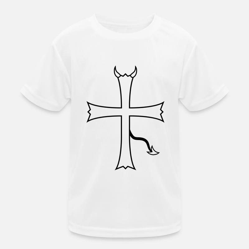 satan evil hell devil daemon hoerner church sy Kids Functional T-Shirt