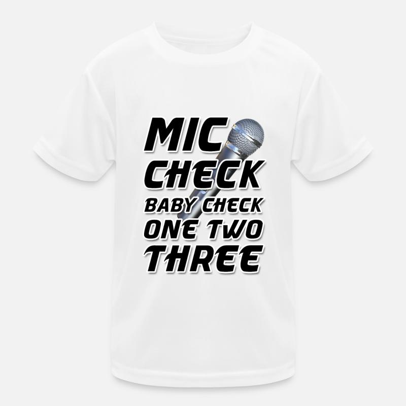 Mic Check Baby Check One Two Three Kinder Funktions-T-Shirt