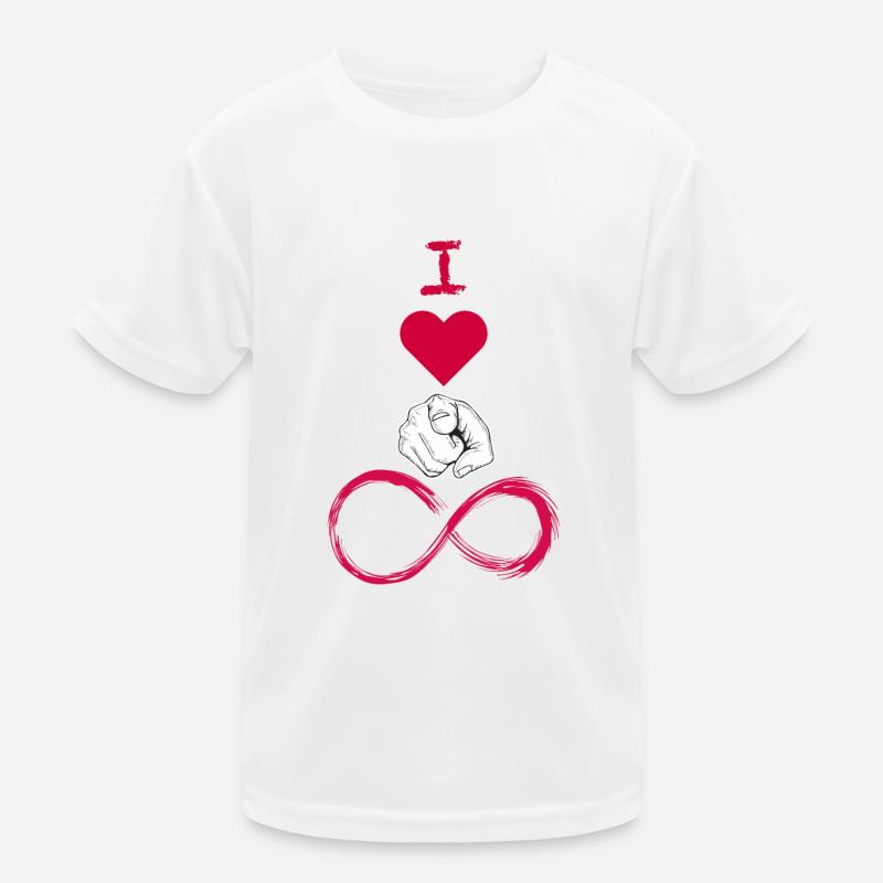 Je t’aime infini avec le doigt T-shirt sport Enfant