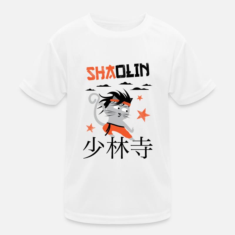 Funny Cat, Shaolin Funny Cat Master Kung Fu Kids Functional T-Shirt