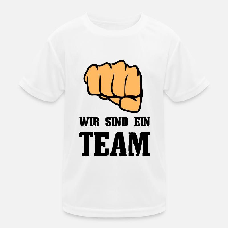Wir sind ein Team Kinder Funktions-T-Shirt