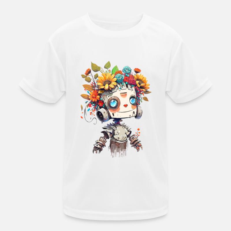 Niedliches Roboter-Mädchen Kinder Funktions-T-Shirt