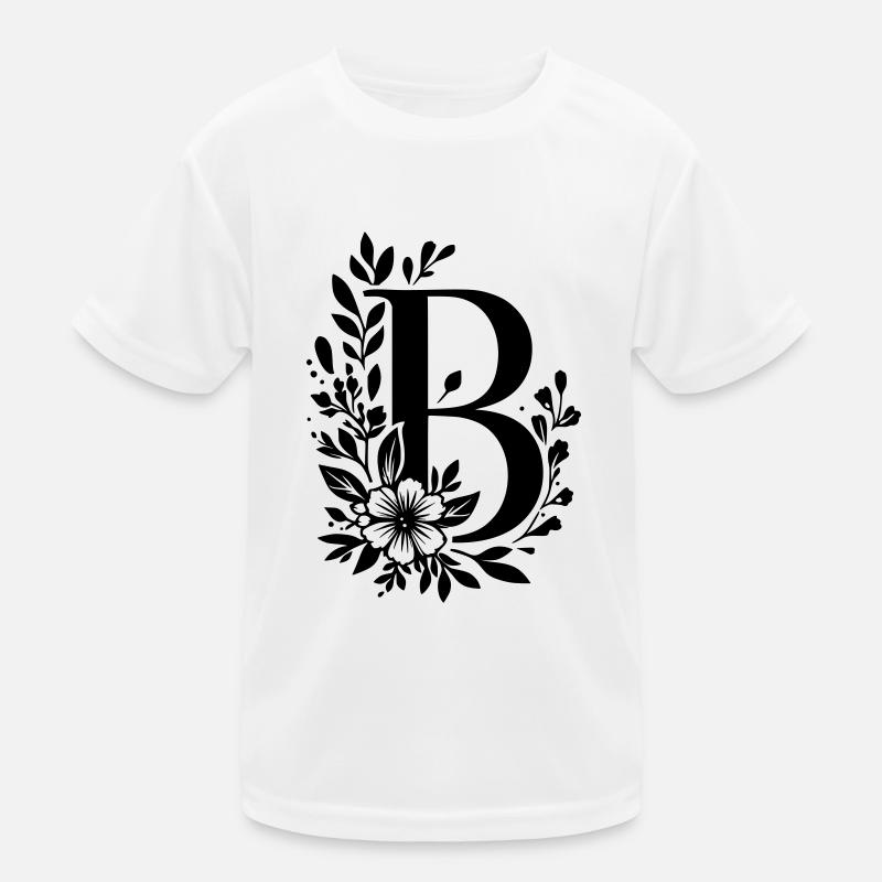 Buchstabe B Blume Kinder Funktions-T-Shirt