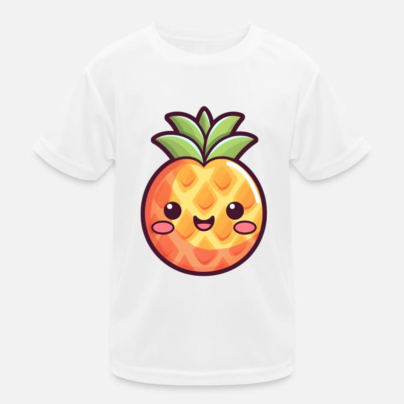 Ananas avec un visage mignon - Kawaii Design T-shirt sport Enfant