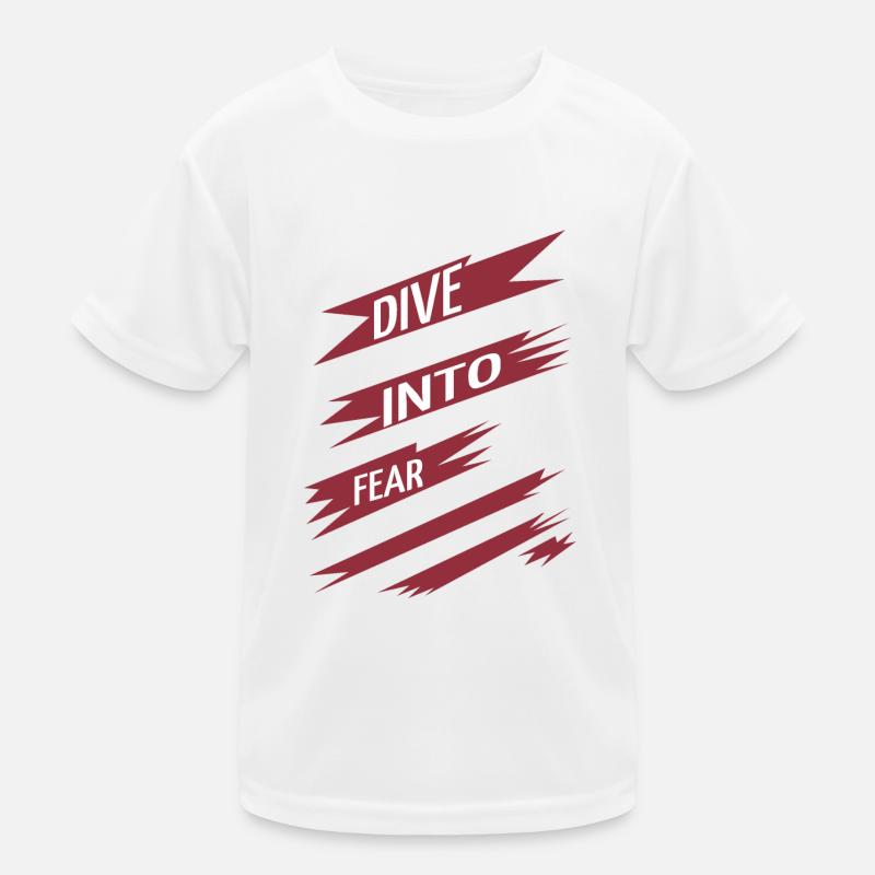 embracing courage bungee jumping techniques geek Kinder Funktions-T-Shirt