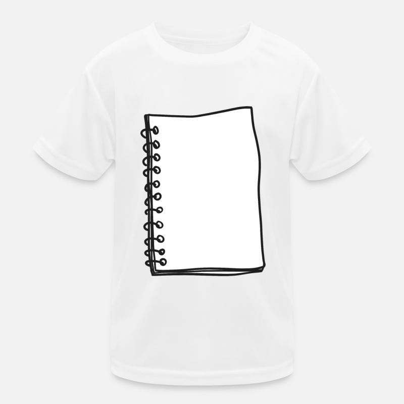 Notebook Banner Drawing Kids Functional T-Shirt