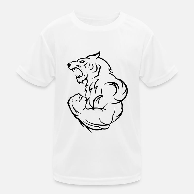 strong tiger wolf Kids Functional T-Shirt